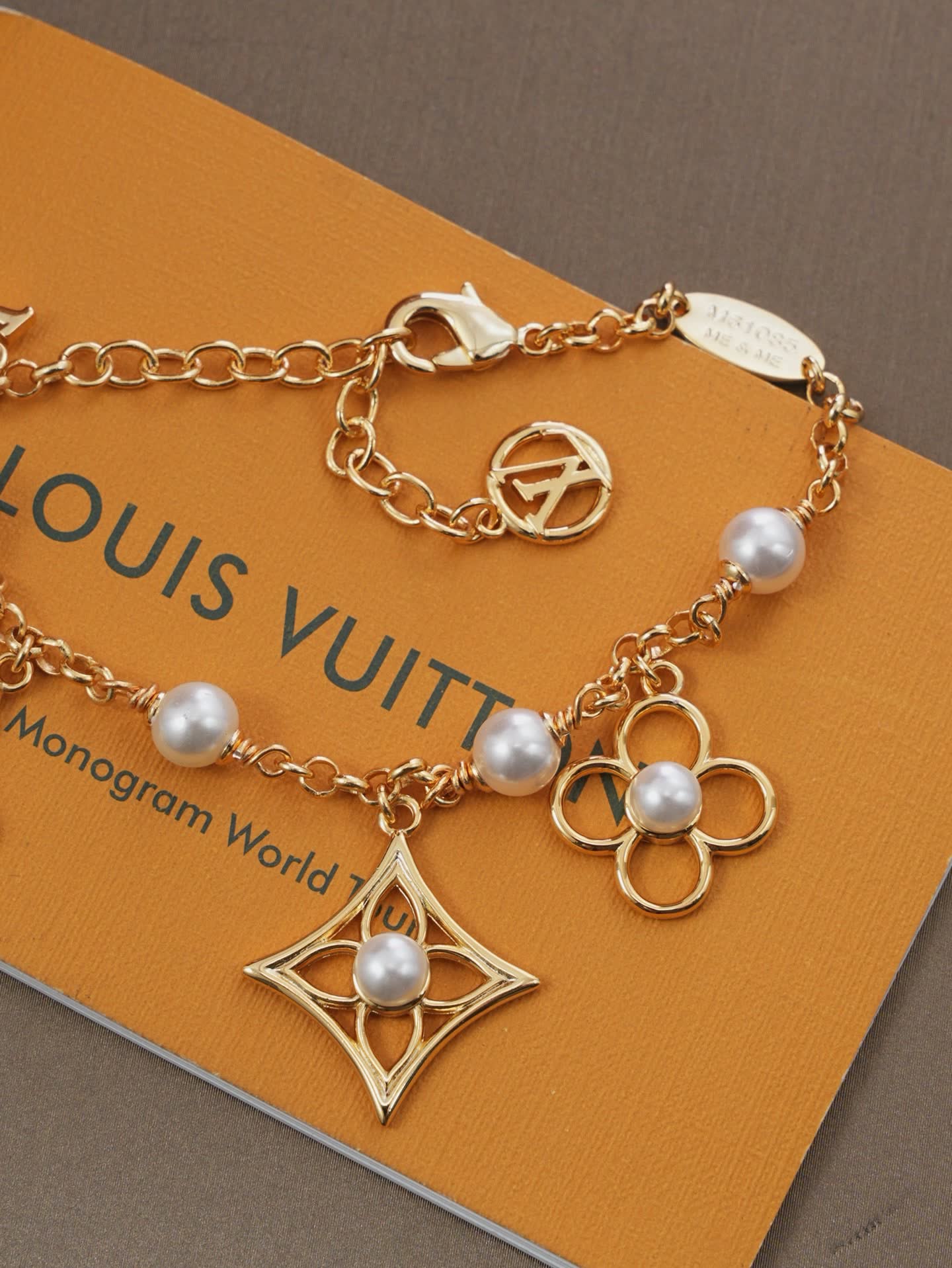 Louis Vuitton Gold-tone Pearl Bracelet